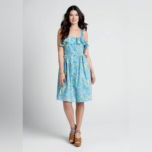 ModCloth Beckoning The Berkshires Fit and Flare Dress Size 16W
